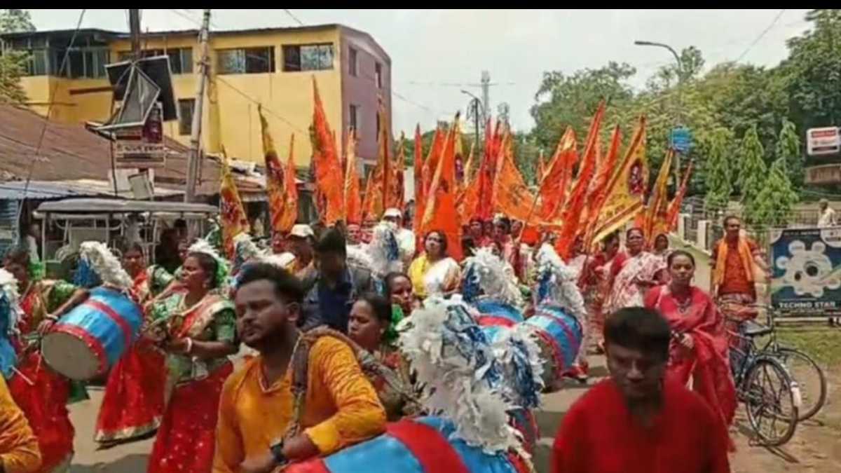 festival procession with dhak festival procession with dhak
